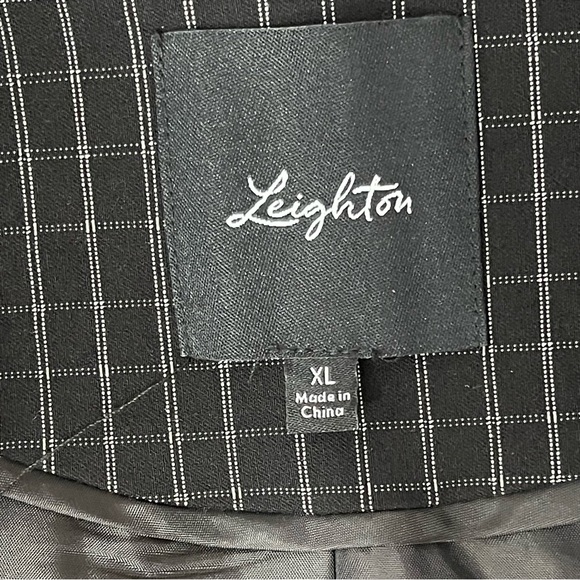 Black window pane print blazer - Picture 3 of 8